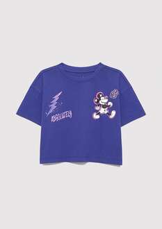 Mavi Mickey Baskılı Çocuk Tişört 7610297-70908 - 3