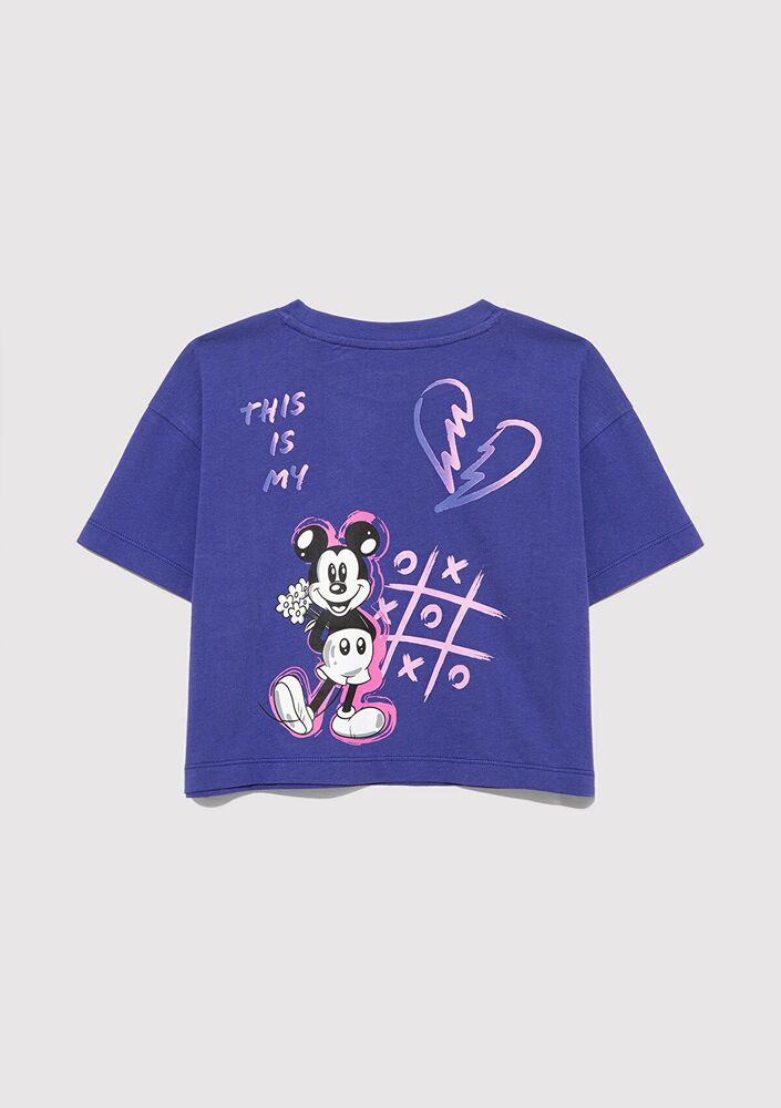 Mavi Mickey Baskılı Çocuk Tişört 7610297-70908 - 4