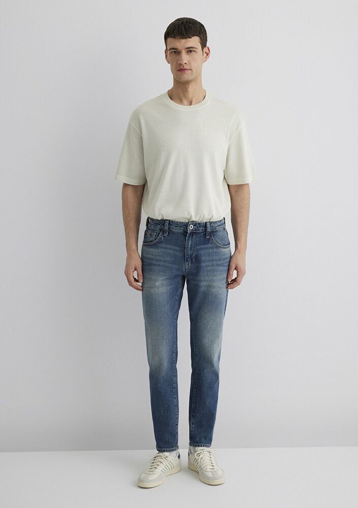 Mavi Mılan Authentic Blue Mavi Pro Tapered Normal Bel Daralan Paça Erkek Jean Pantolon 0081089655 - 4