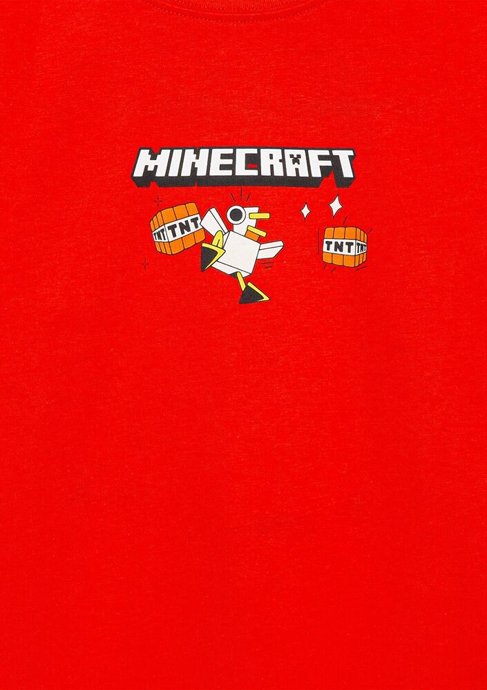 Mavi Mınecraft Baskılı Çocuk Tişört 6610343-88523 - 3