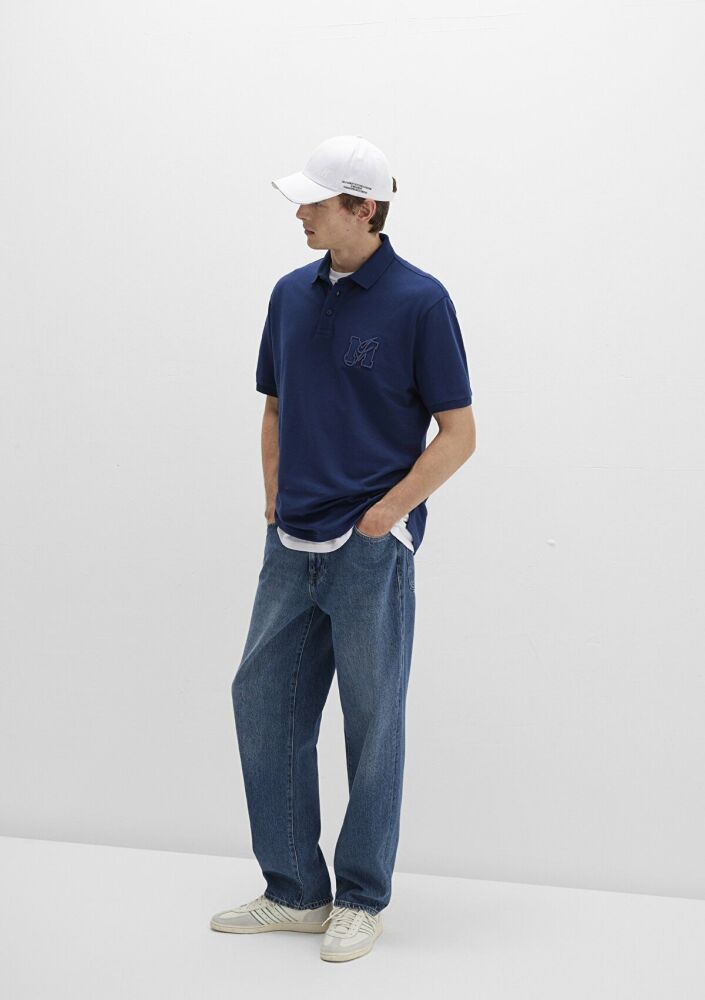 Mavi Mitte Street Puslu Indigo Mavisi Loose Normal BelGeniş Paça Erkek Jean Pantolon 0010101-90629 (1)