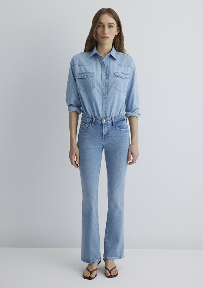 Mavi Molly Lt Premium Blue Kadın Jean Pantolon 1013689190 - 4