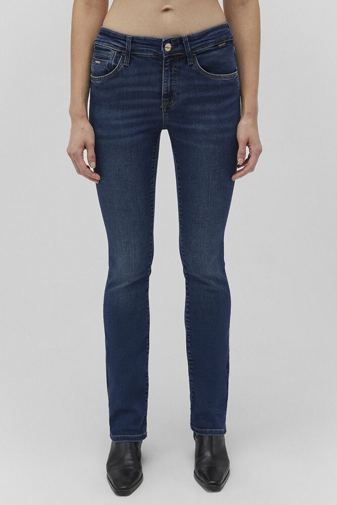 Mavi Mona Dark Brushed Gold Kadın Jean Pantolon 1049787784 - 3