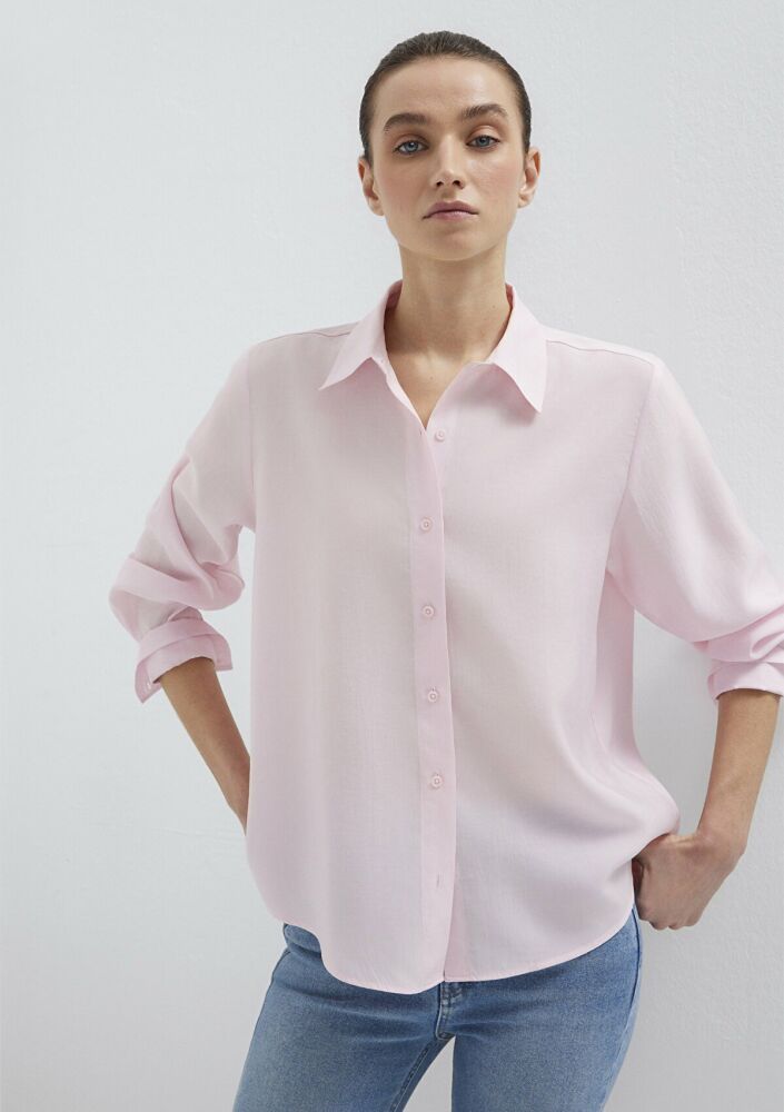 Mavi Mor (TENCEL™) Liyosel Loose Fit Kadın Gömlek 1211373-91004 (1)