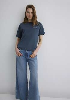 Mavi Mv Baskılı Koyu Lacivert Kadın Tişört 1613148-700500 - Mavi (1)