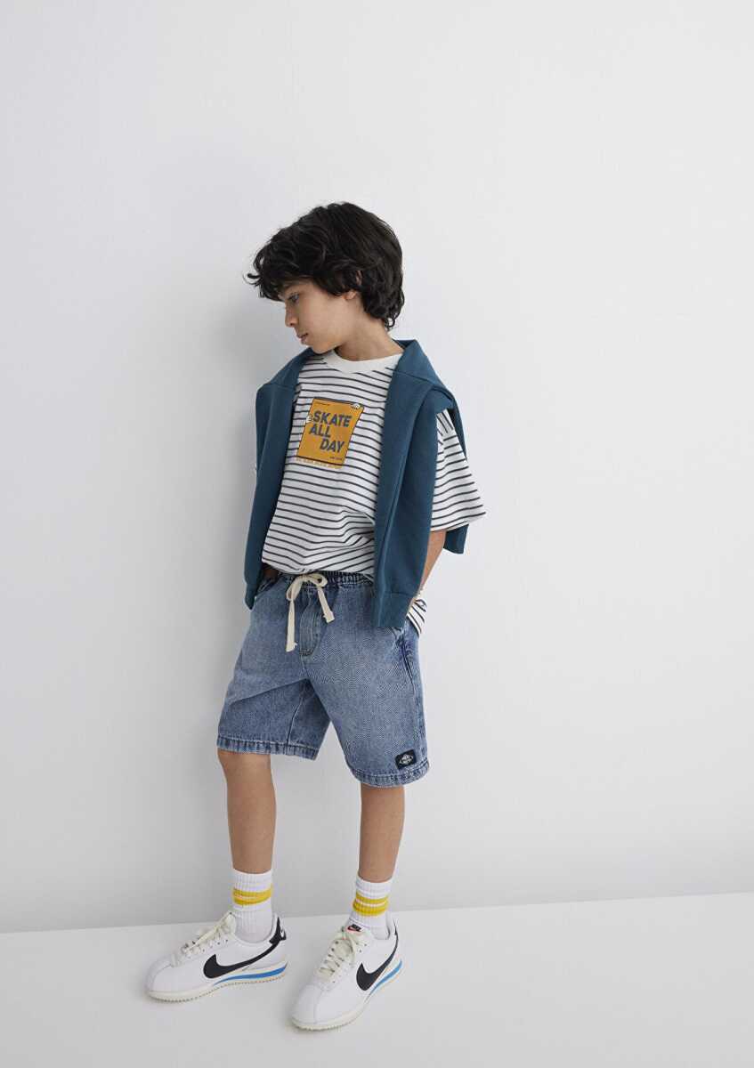Mavi Neptune Mid Blue Denim Çocuk Jean Şort 6411056-89443