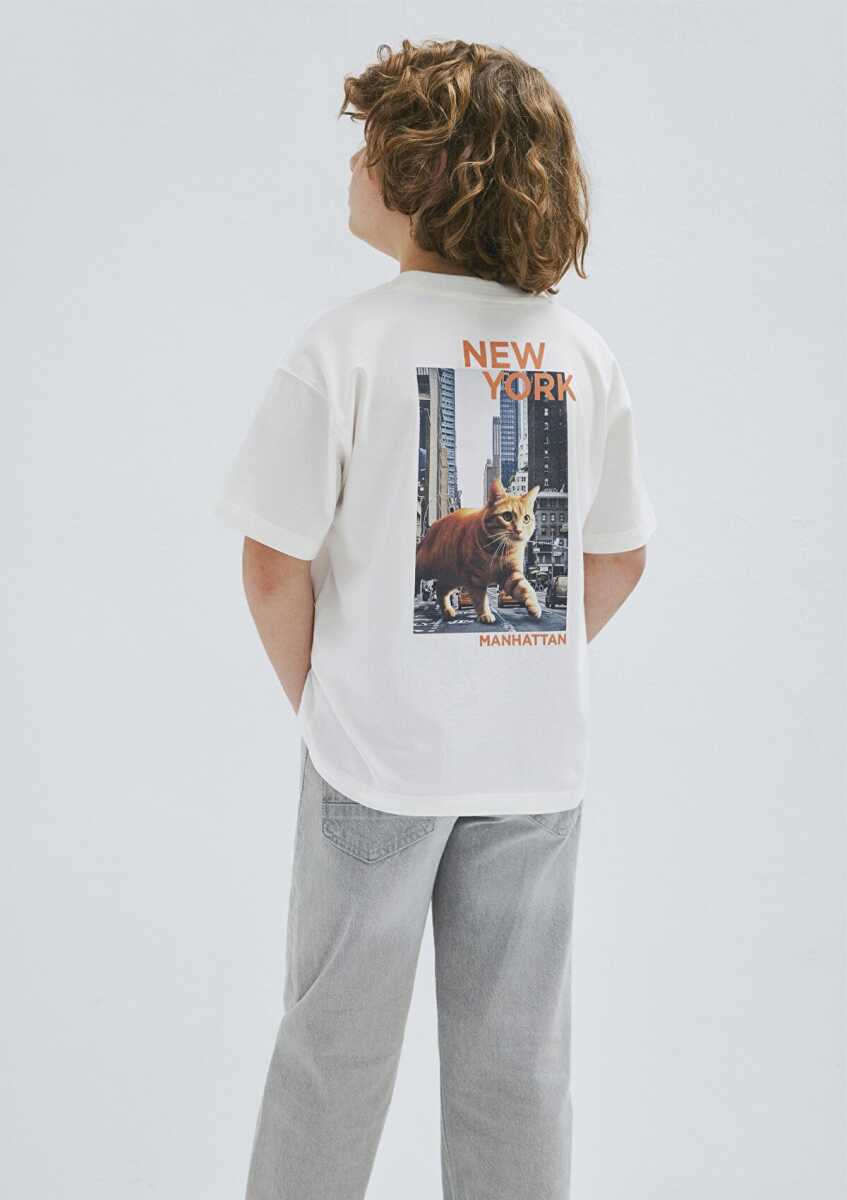 Mavi New York Baskılı Çocuk Tişört 6610408-70057
