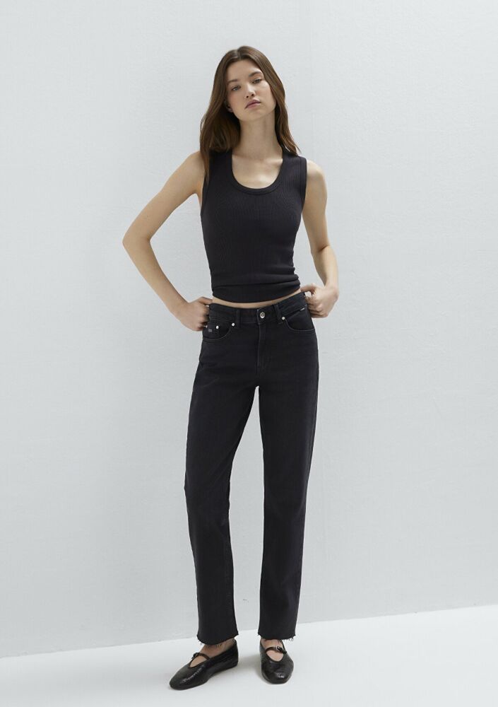 Mavi New York Classic Denim Gri Straight Yüksek Bel Kadın Jean Pantolon 101441-A3765