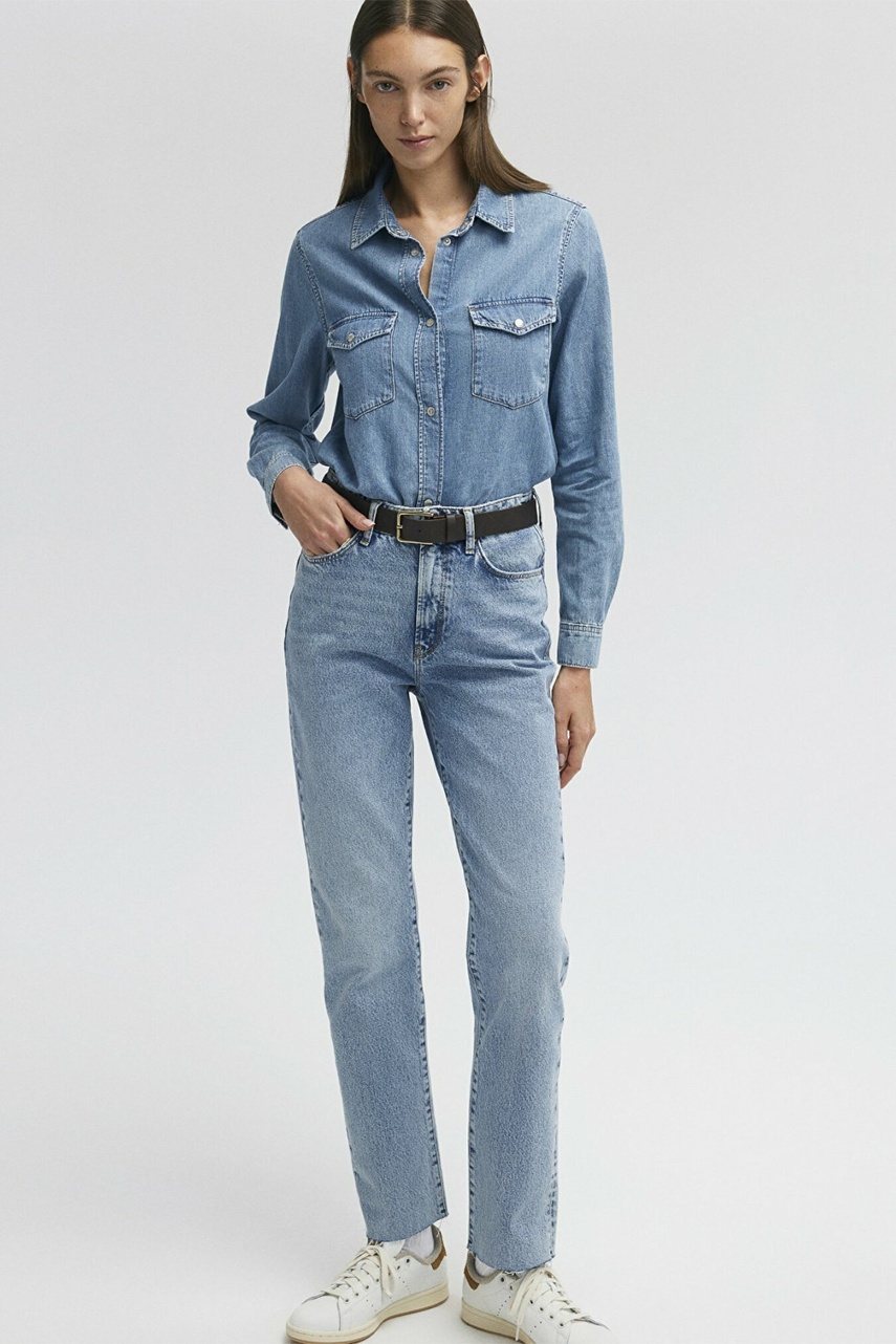 Mavi New York Mid Brushed Classic Denim Kadın Jean Pantolon 101441-86468 - 1