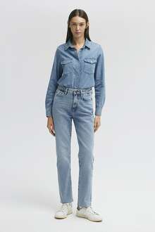 Mavi New York Mid Brushed Classic Denim Kadın Jean Pantolon 101441-86468 - 2