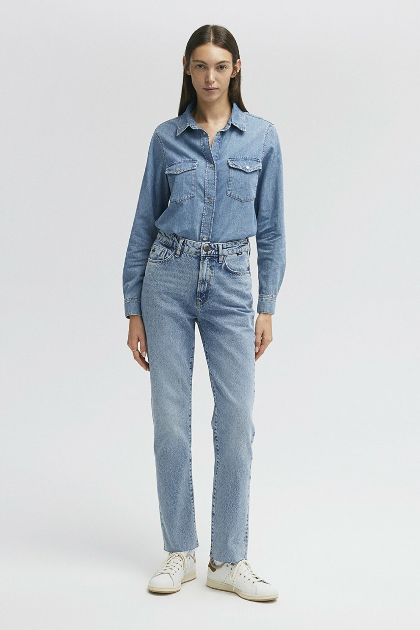Mavi New York Mid Brushed Classic Denim Kadın Jean Pantolon 101441-86468 - 2
