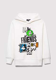 Mavi Nıckey & Frıends Baskılı Kapüşonlu Çocuk Sweat 6S10089-620 - 2
