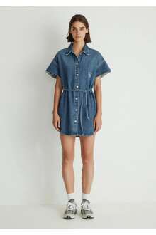 Mavi Nika Kolej Indigo Mavisi Jean Elbise 1310631-89234 - Mavi (1)