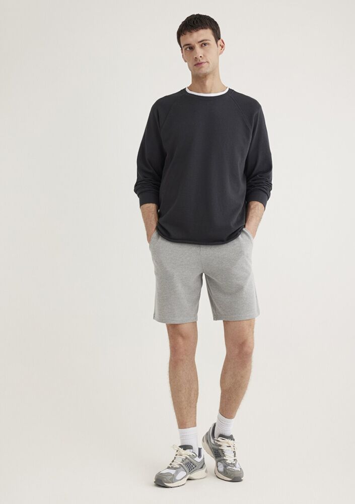 Mavi Ömre Gri Melanj Erkek Şort 066694-33396 (1)