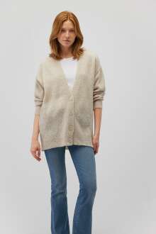 Mavi Önü Düğmeli Yulaf Melanj Kadın Hırka 1710489-80084 - Mavi (1)