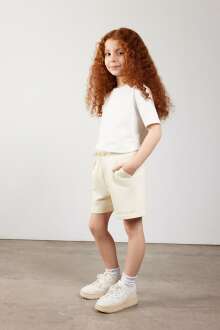 Mavi Organik Pamuklu Basıc Açık Bej Çocuk Şort 7410001-70055 - Mavi (1)