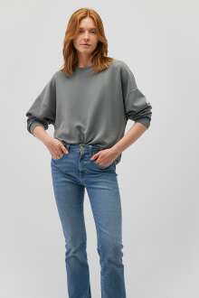 Mavi Oversıze Yosun Yeşili Kadın Sweat 168837-71598 - Mavi (1)