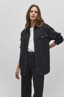 Mavi Patrıca Smoke Move Kadın Jean Gömlek 1210784-87443 - Mavi (1)