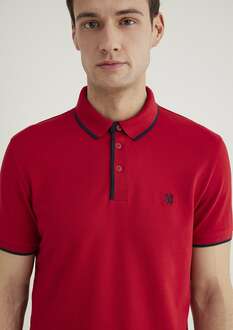 Mavi Polo Kırmızı Erkek Tişört 062373-28441 - 5