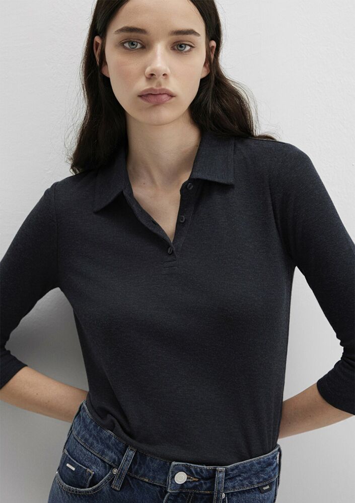 Mavi Polo Yaka Antrasit Kadın Sweat 1613647-80022 (1)