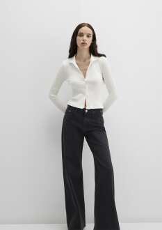 Mavi Polo Yaka Ekru Kadın Sweat 1613594-70057 - 2