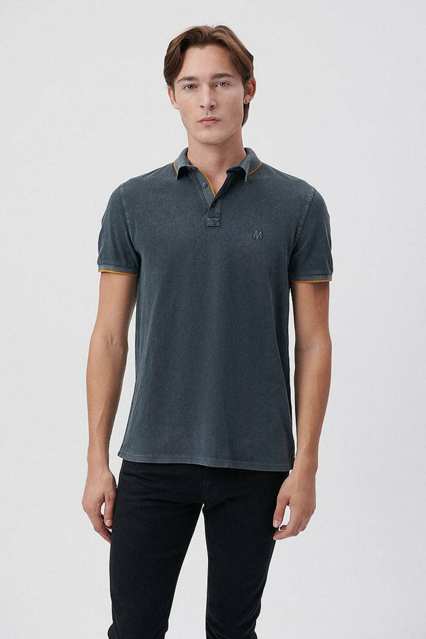 Mavi Polo Yaka Erkek Tişört Gölge Gri 065920-30653 - 3