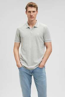 Mavi Polo Yaka Erkek Tişört Gri Melanj 064164-28387 - 1