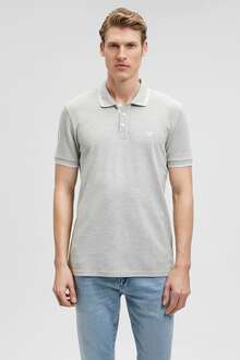 Mavi Polo Yaka Erkek Tişört Gri Melanj 064164-28387 - 3
