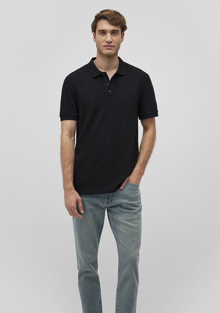 Mavi Polo Yaka Erkek Tişört Siyah 064946-21842 - 2