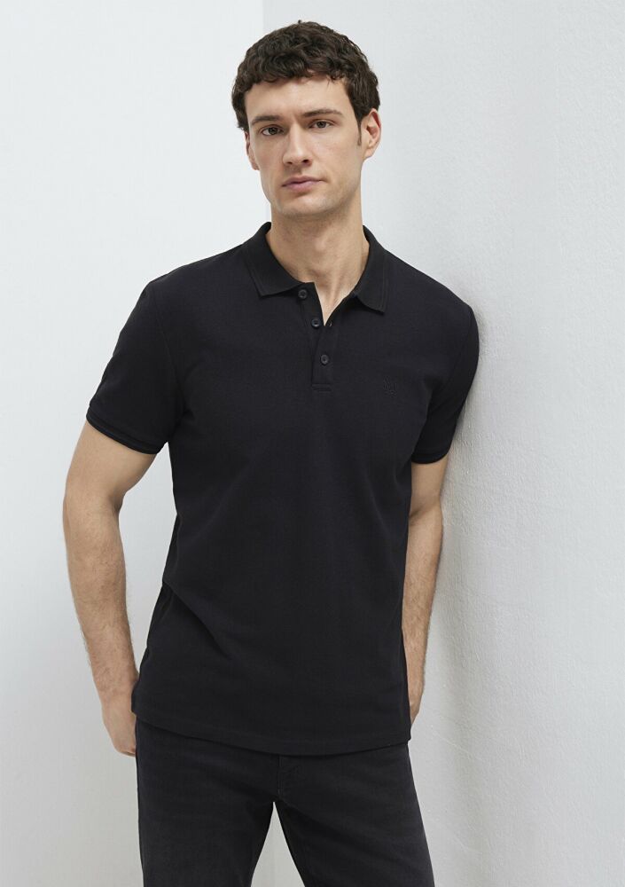 Mavi Polo Yaka Erkek Tişört Siyah 064946-21842
