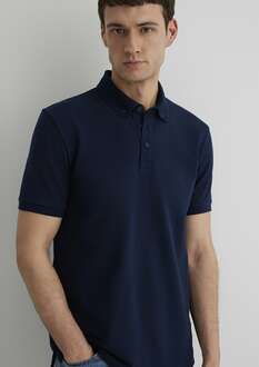 Mavi Polo Yaka Gece Lacivert Erkek Tişört 063247-28417 - 1