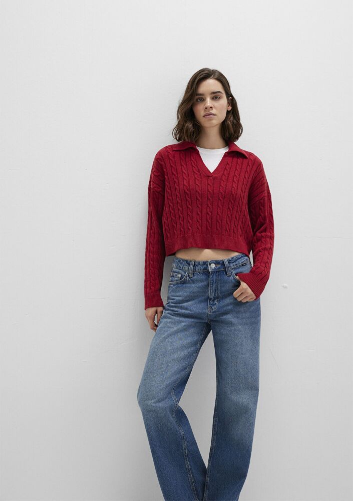 Mavi Polo Yaka Kadın Kazak 1710717-70391