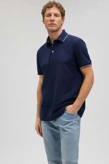 Mavi Polo Yaka Koyu Lacivert Erkek Tişört 0611902-84371 - 2