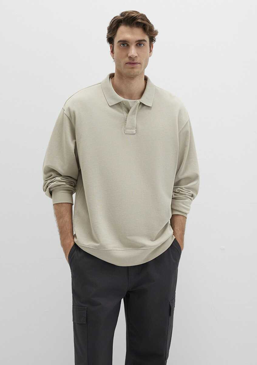 Mavi Polo Yaka Loose Fit Erkek Sweat 0S10323-70146