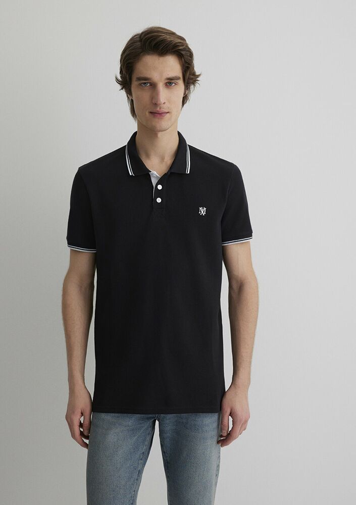Mavi Polo Yaka Siyah Erkek T-shırt 064164-900 - 3