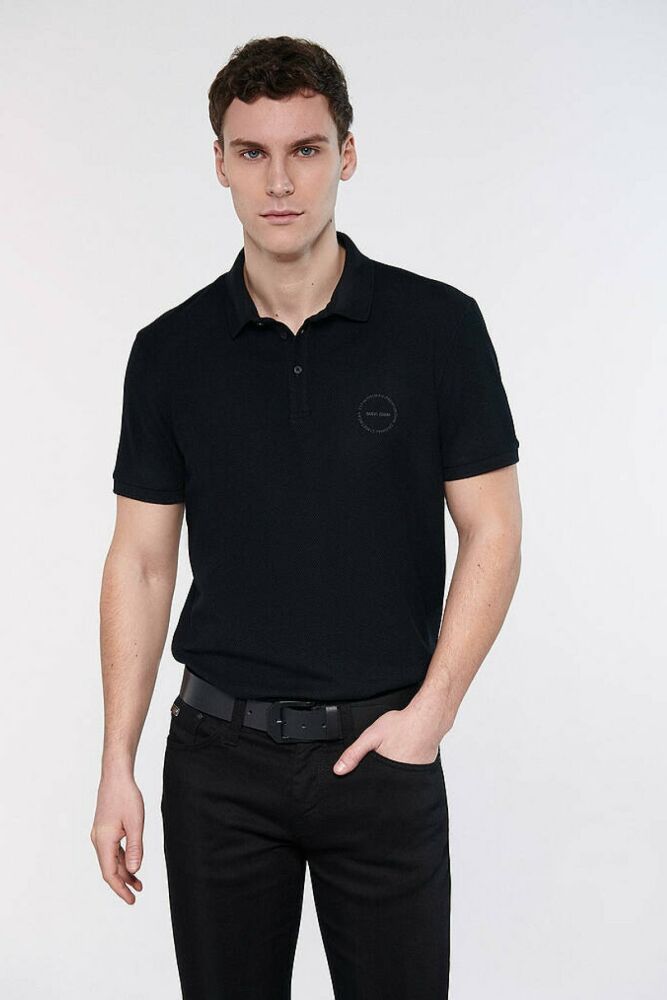 Mavi Polo Yaka Siyah Erkek Tişört 0610305-900