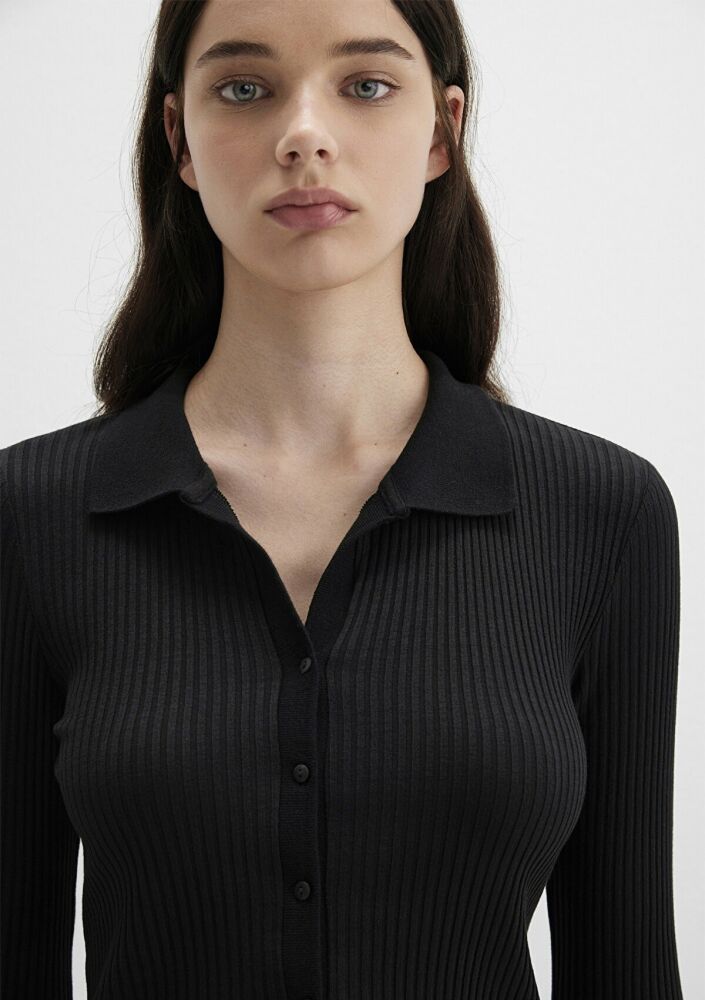 Mavi Polo Yaka Siyah Kadın Sweat 1613594-900 - 5