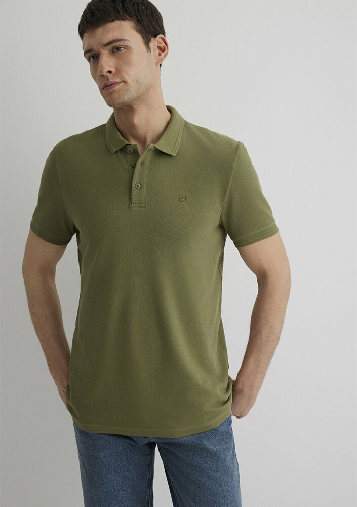 Mavi Polo Yaka Yeşil Erkek Tişört 064946-28524 - 1