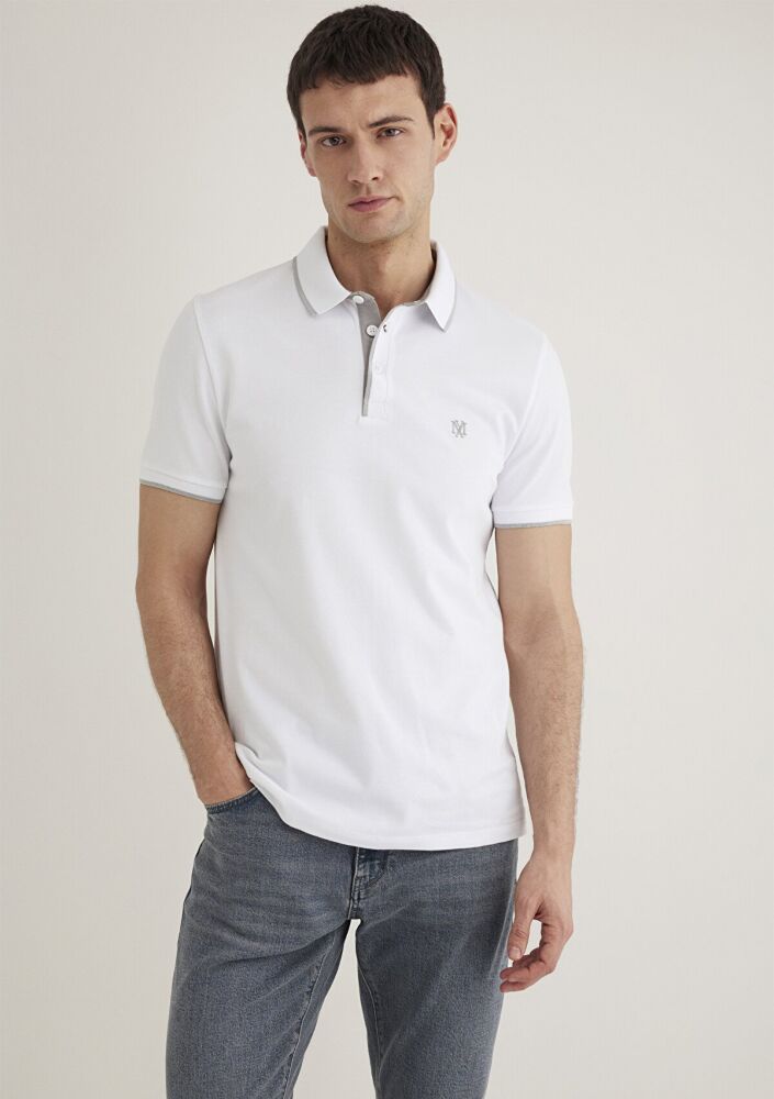 Mavi Beyaz Erkek Polo Tişört 062373-27879 (1)