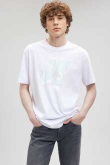 Mavi Pro Beyaz Erkek Tişört 0612188-620 - Mavi (1)