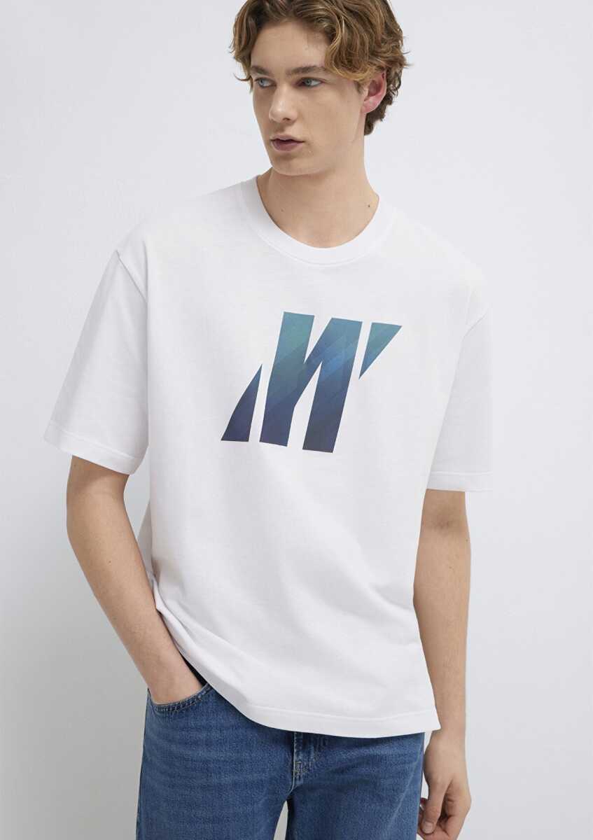 Mavi Pro Logo Beyaz Erkek Tişört 0613448-620