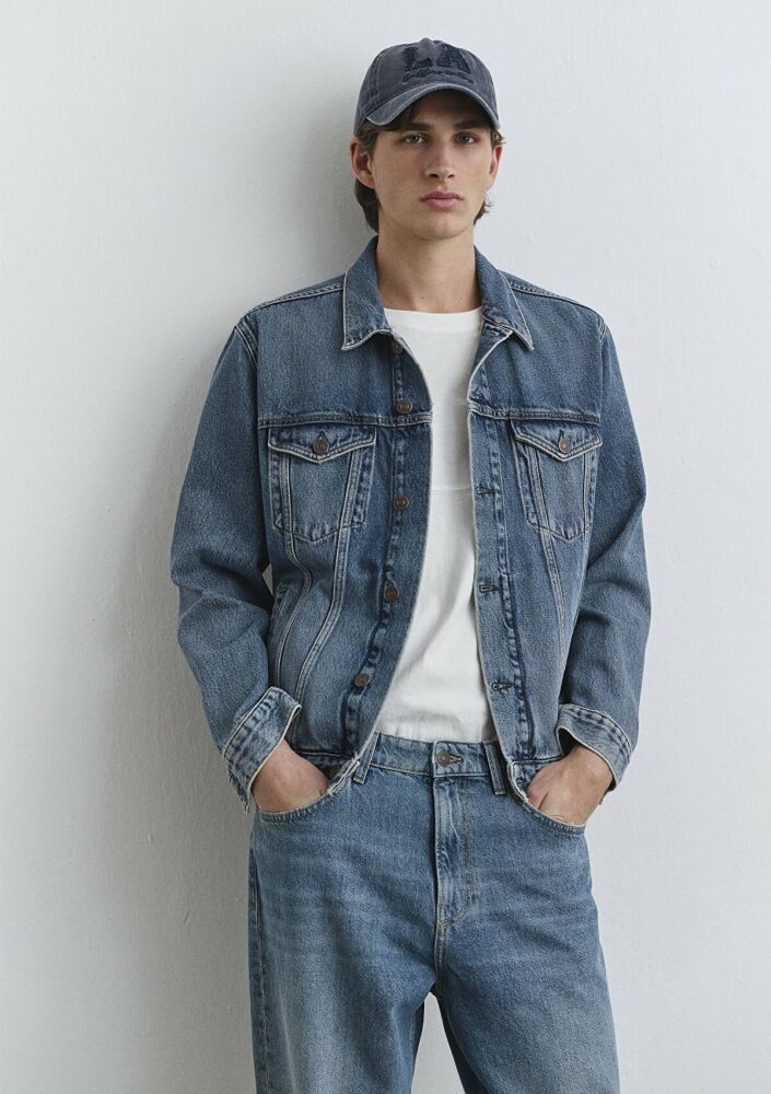 Mavi Ray Classic Denim Vintage İndigo Mavisi Erkek Jean Ceket 0110273-89412