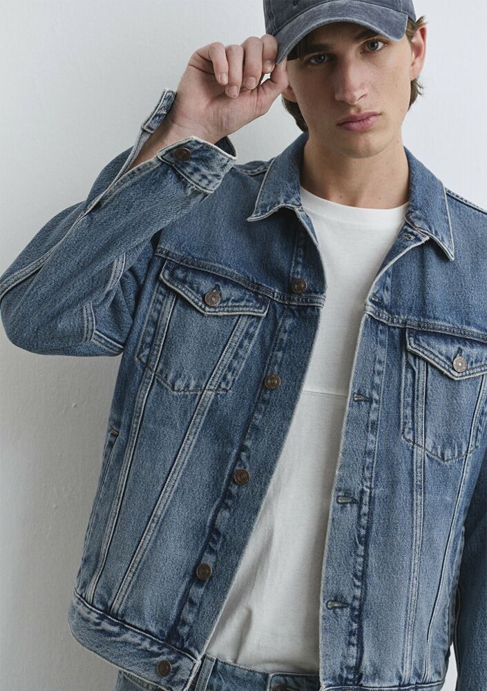 Mavi Ray Classic Denim Vintage İndigo Mavisi Erkek Jean Ceket 0110273-89412 (1)