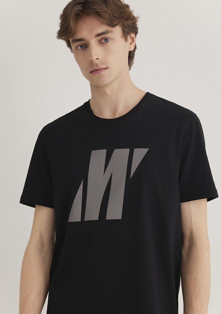 Mavi Reflektör Baskılı Black Pro Tişört 066000-900 - 1