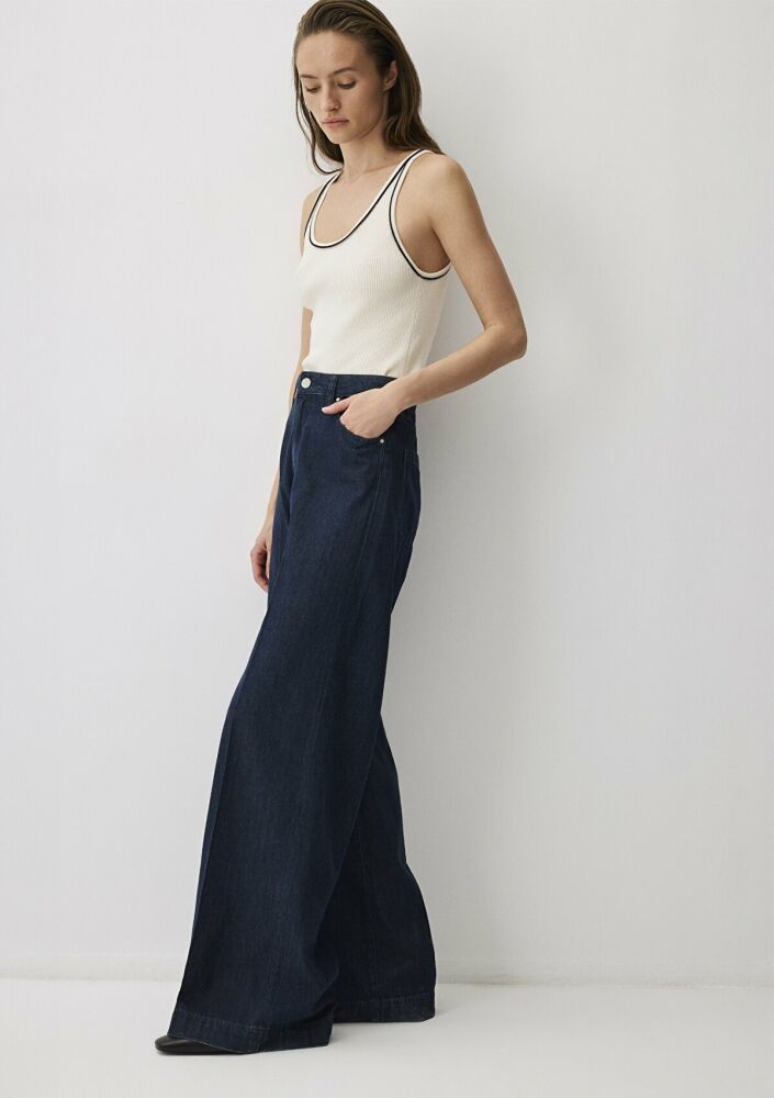 Mavi Remy Mavi Edition Koyu Mavi Wide Leg Kadın Jean Pantolon 1012603-90595 - 2