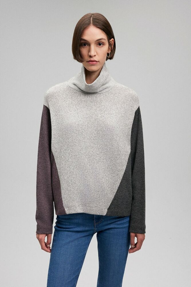 Mavi Renkli Black Gri Melanj Kadın Sweat 1612012-83096 - 3