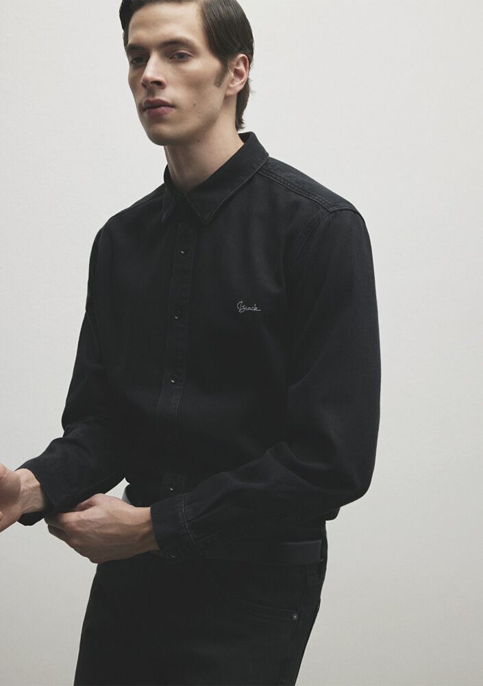 Mavi Roy Deep Smoke Lux Black Nights Erkek Jean Gömlek 0210496-82410