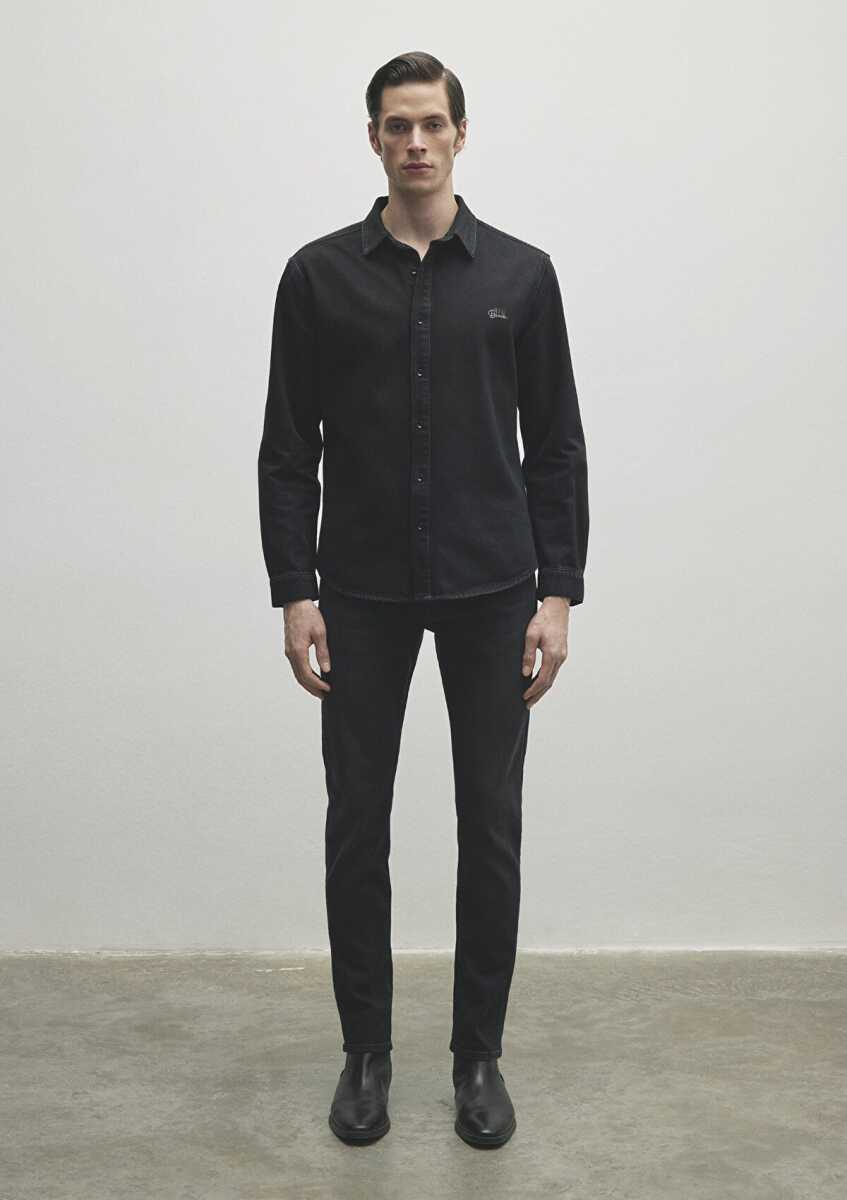 Mavi Roy Deep Smoke Lux Black Nights Erkek Jean Gömlek 0210496-82410