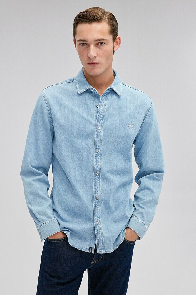 Mavi Roy Lt Blue Lux Black Nights Erkek Jean Gömlek 0210496-83856 - 1