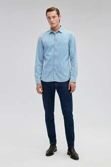 Mavi Roy Lt Blue Lux Black Nights Erkek Jean Gömlek 0210496-83856 - 2